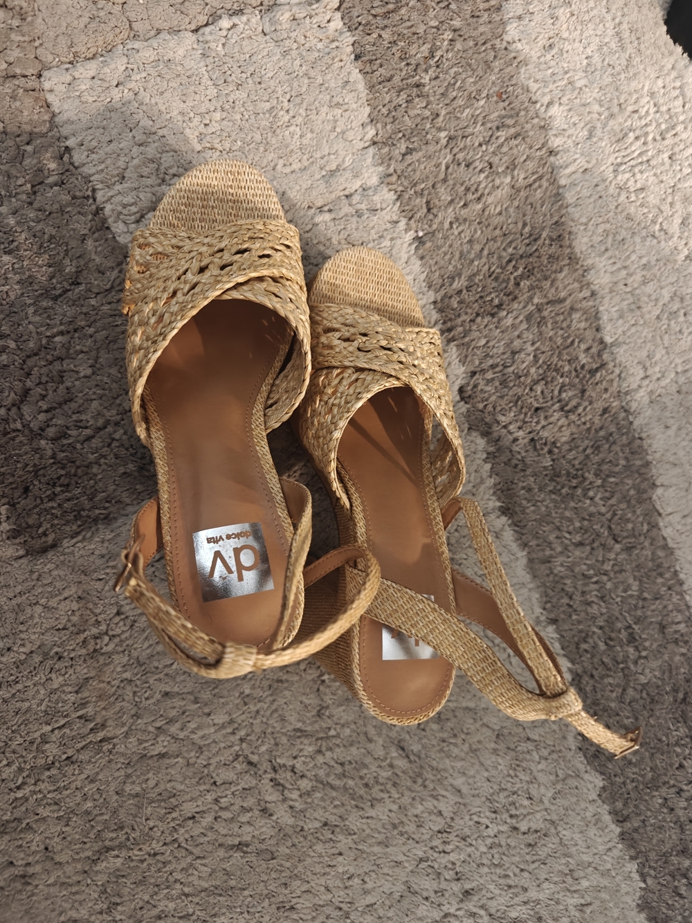 Dolce Vita Natural Braided Espadrille Heels